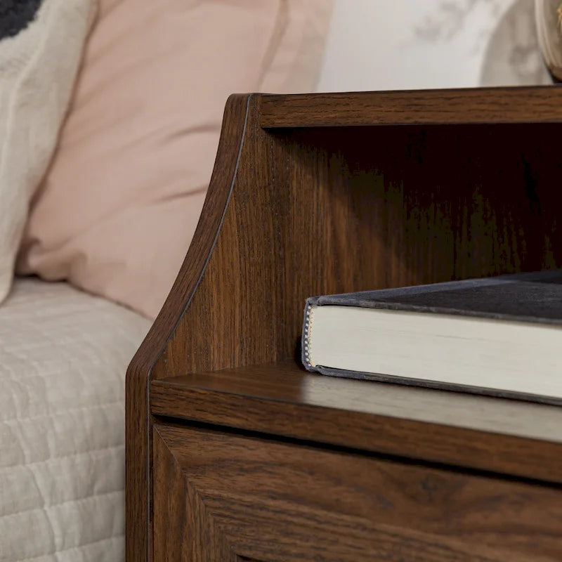 Modern 2-Drawer USB Nightstand, Set of 2