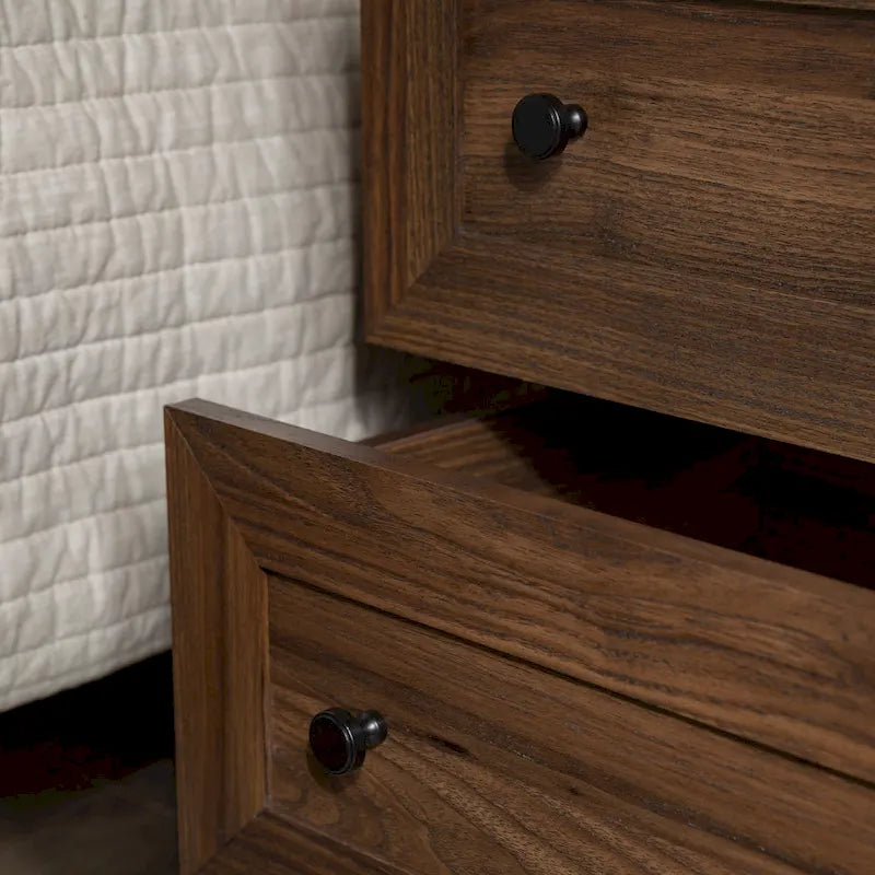 Modern 2-Drawer USB Nightstand, Set of 2