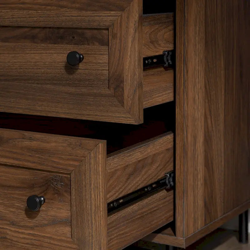 Modern 2-Drawer USB Nightstand, Set of 2