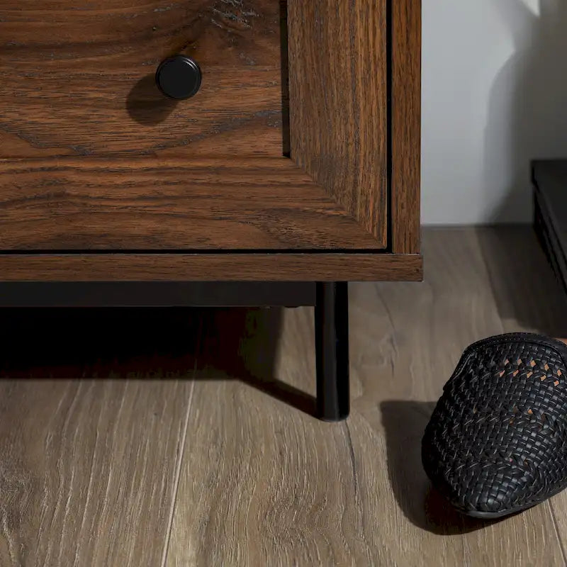 Modern 2-Drawer USB Nightstand, Set of 2