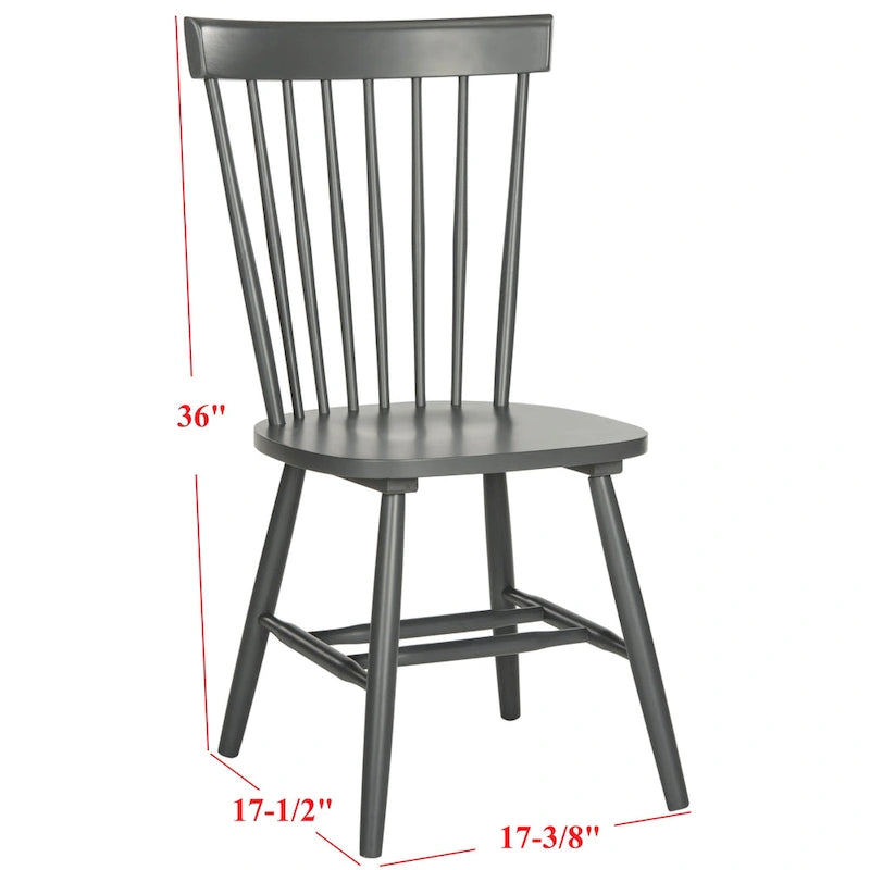 Spindle Solid Wood Dining Chair Set of 2 - 21W x 21D x 36H