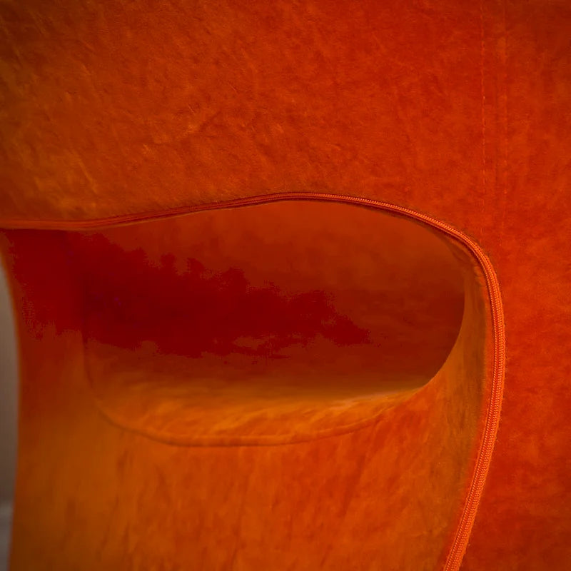 Modern Orange Microfiber Accent Chair by