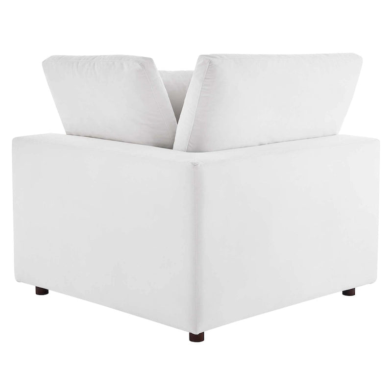Down Filled Overstuffed Performance Velvet Corner Chair