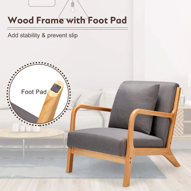 Mid Century Modern Living Room Reading Comfy Lounge Chairs
