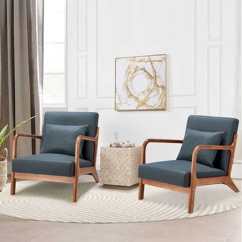 Mid Century Modern Living Room Reading Comfy Lounge Chairs
