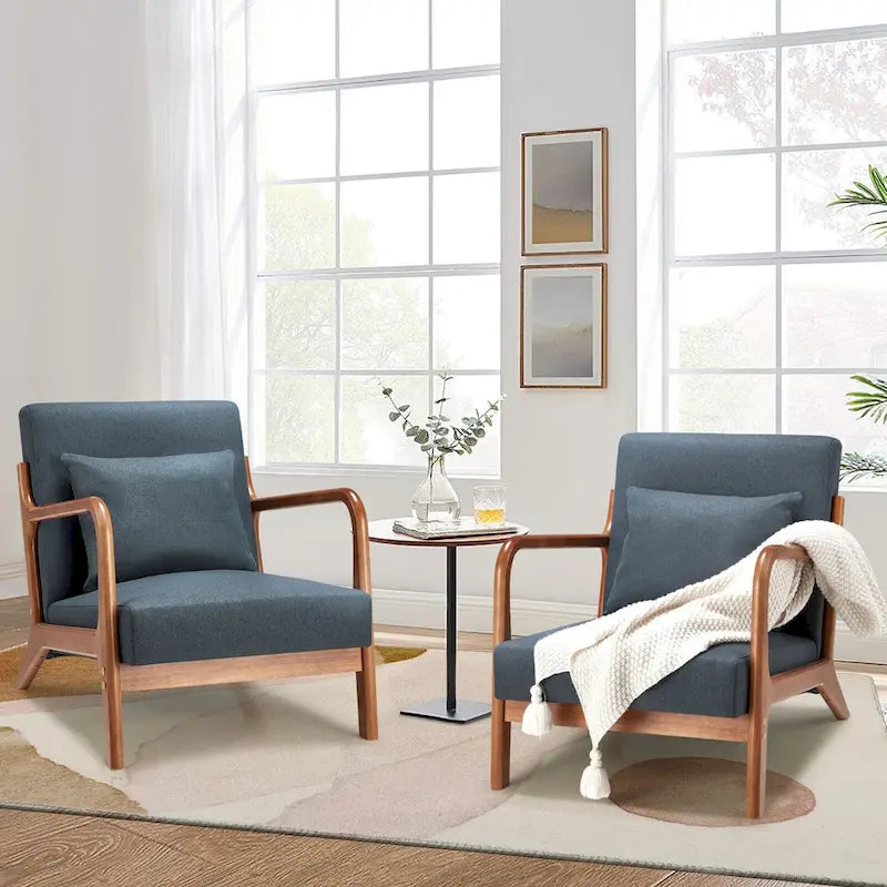 Mid Century Modern Living Room Reading Comfy Lounge Chairs
