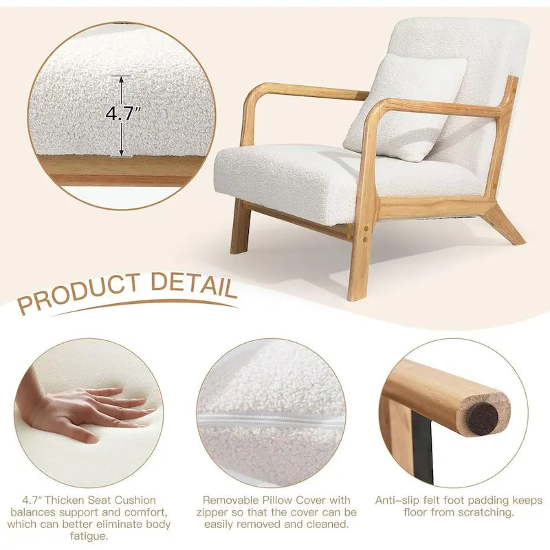 Mid Century Modern Living Room Reading Comfy Lounge Chairs