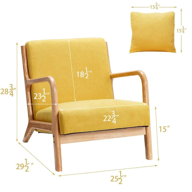 Mid Century Modern Living Room Reading Comfy Lounge Chairs