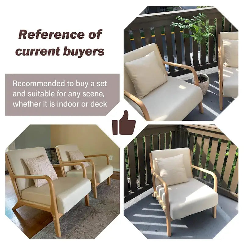 Mid Century Modern Living Room Reading Comfy Lounge Chairs