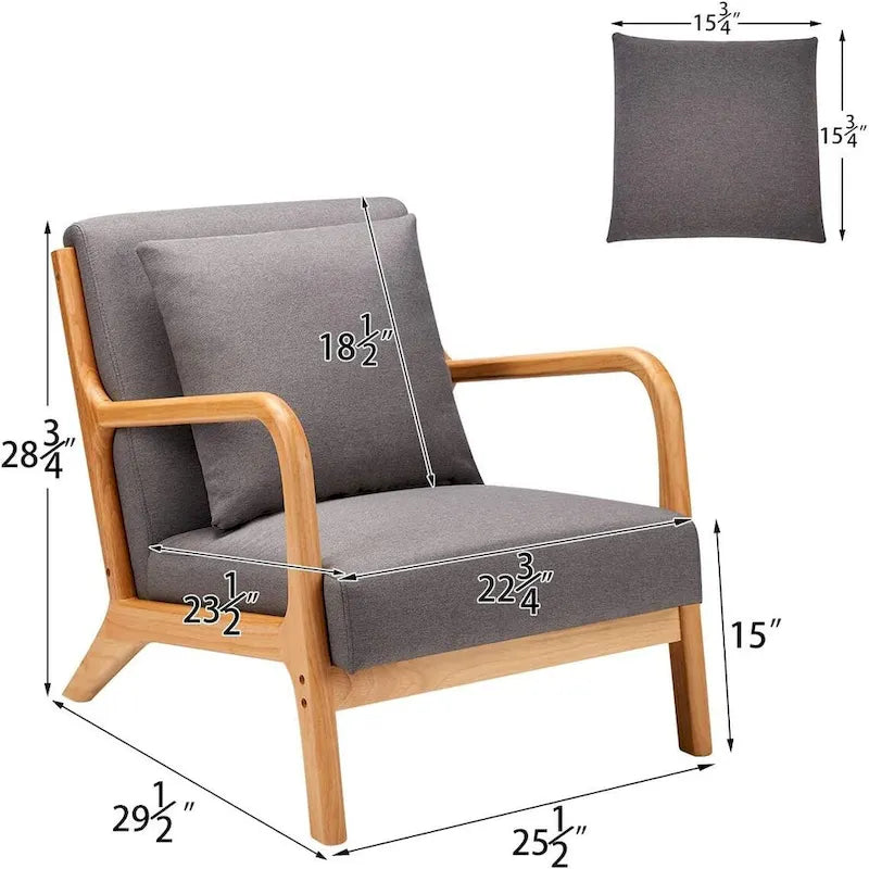 Mid Century Modern Living Room Reading Comfy Lounge Chairs