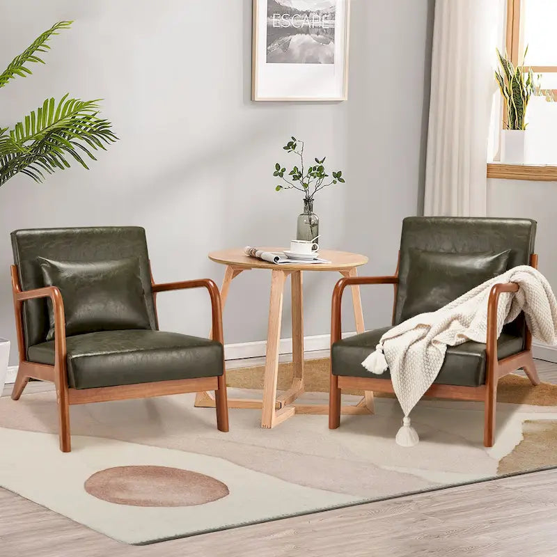 Mid Century Modern Living Room Reading Comfy Lounge Chairs