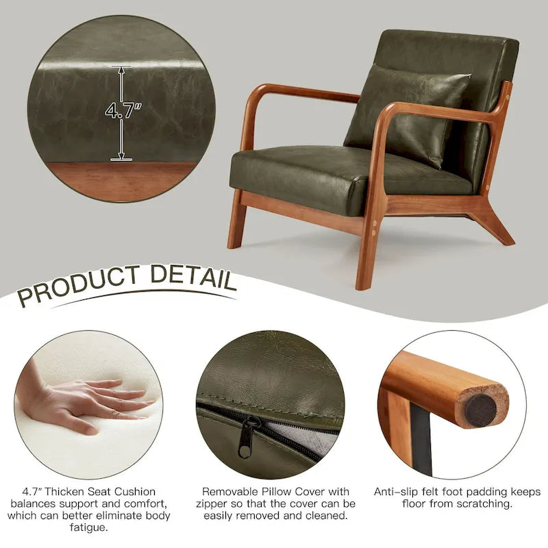 Mid Century Modern Living Room Reading Comfy Lounge Chairs