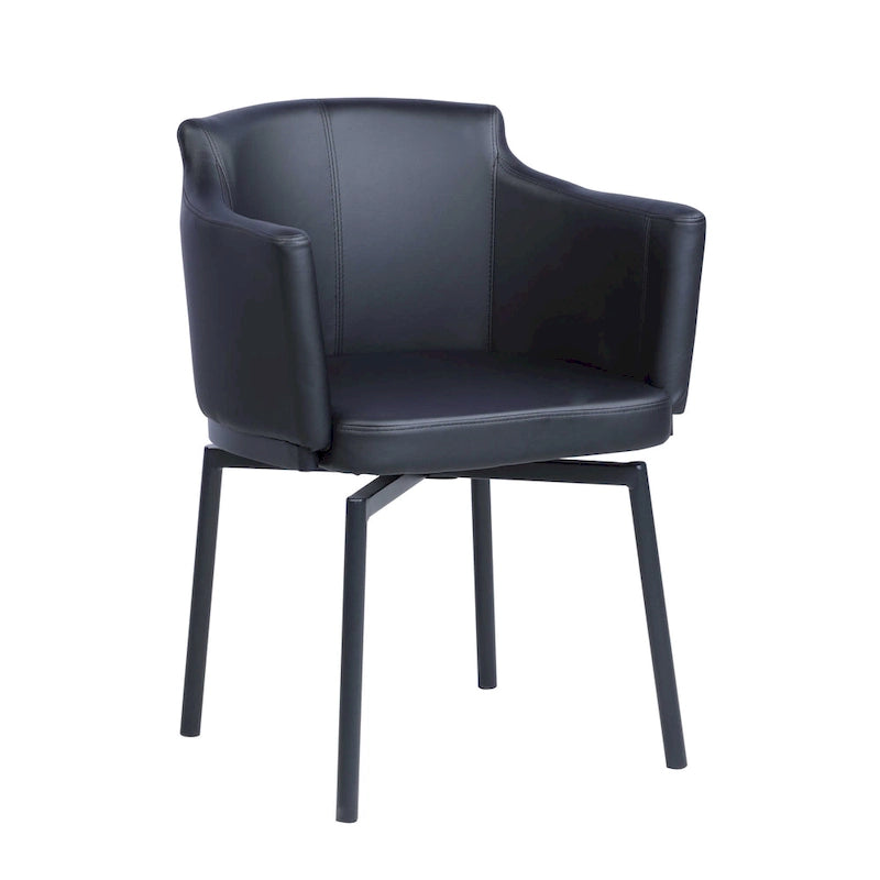 Modern Club Arm Chair with Memory Swivel, Set of 2
