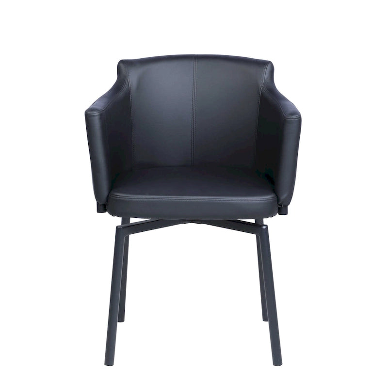 Modern Club Arm Chair with Memory Swivel, Set of 2