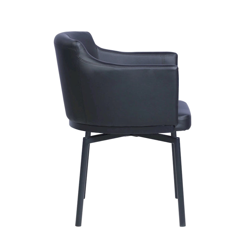 Modern Club Arm Chair with Memory Swivel, Set of 2