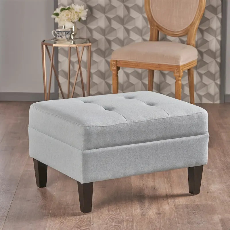 Tufted Fabric Ottoman by