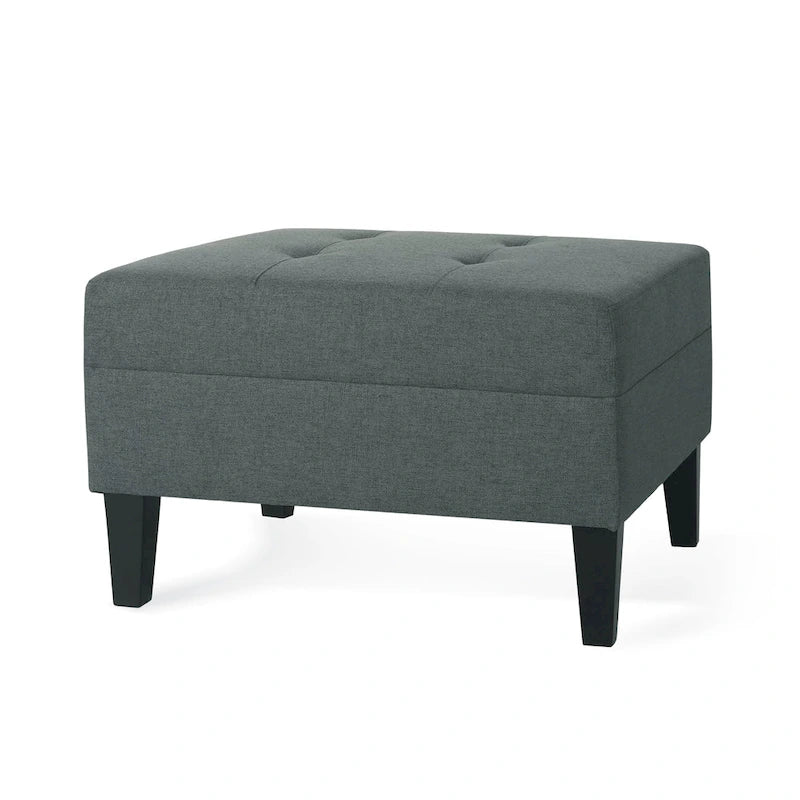 Tufted Fabric Ottoman by
