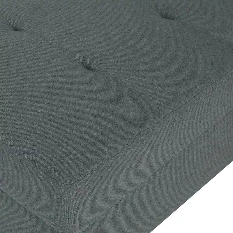 Tufted Fabric Ottoman by