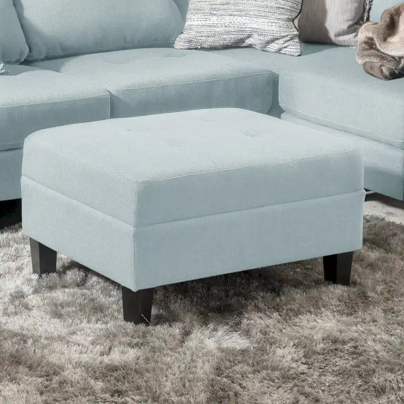 Tufted Fabric Ottoman by