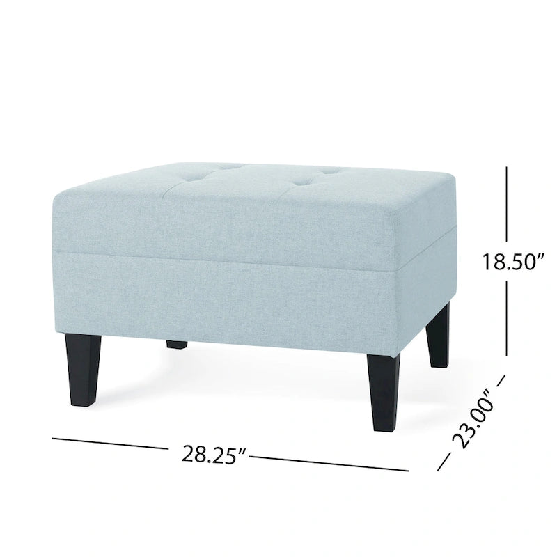 Tufted Fabric Ottoman by