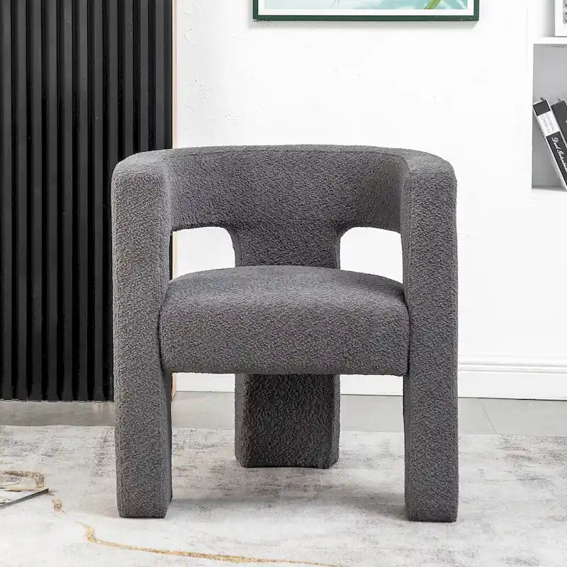 28 Wide Boucle Upholstered Square Armchair