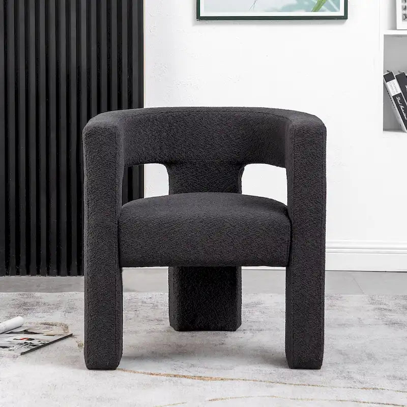 28 Wide Boucle Upholstered Square Armchair