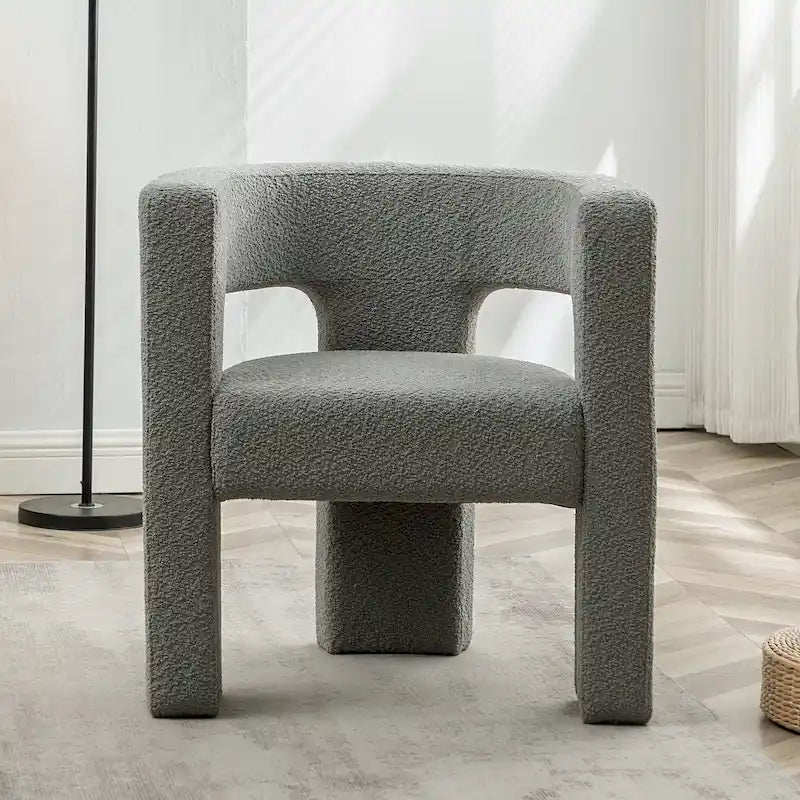 28 Wide Boucle Upholstered Square Armchair