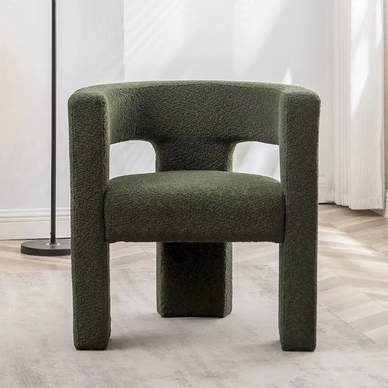 28 Wide Boucle Upholstered Square Armchair