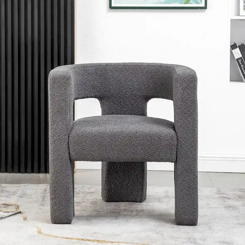 28 Wide Boucle Upholstered Square Armchair