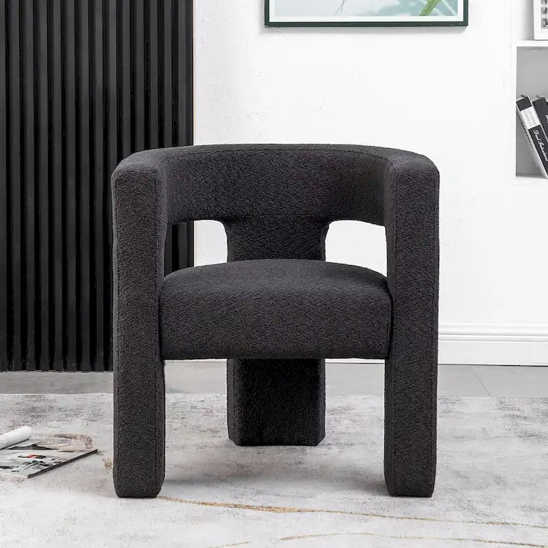 28 Wide Boucle Upholstered Square Armchair