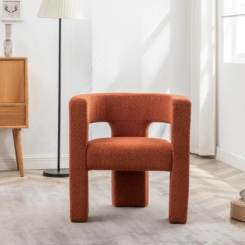 28 Wide Boucle Upholstered Square Armchair