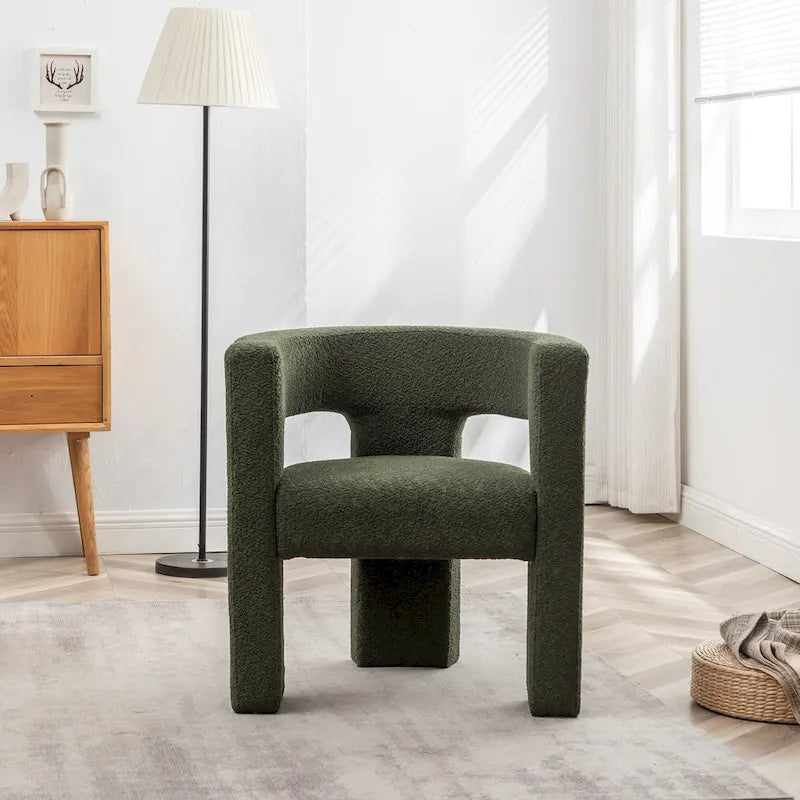 28 Wide Boucle Upholstered Square Armchair