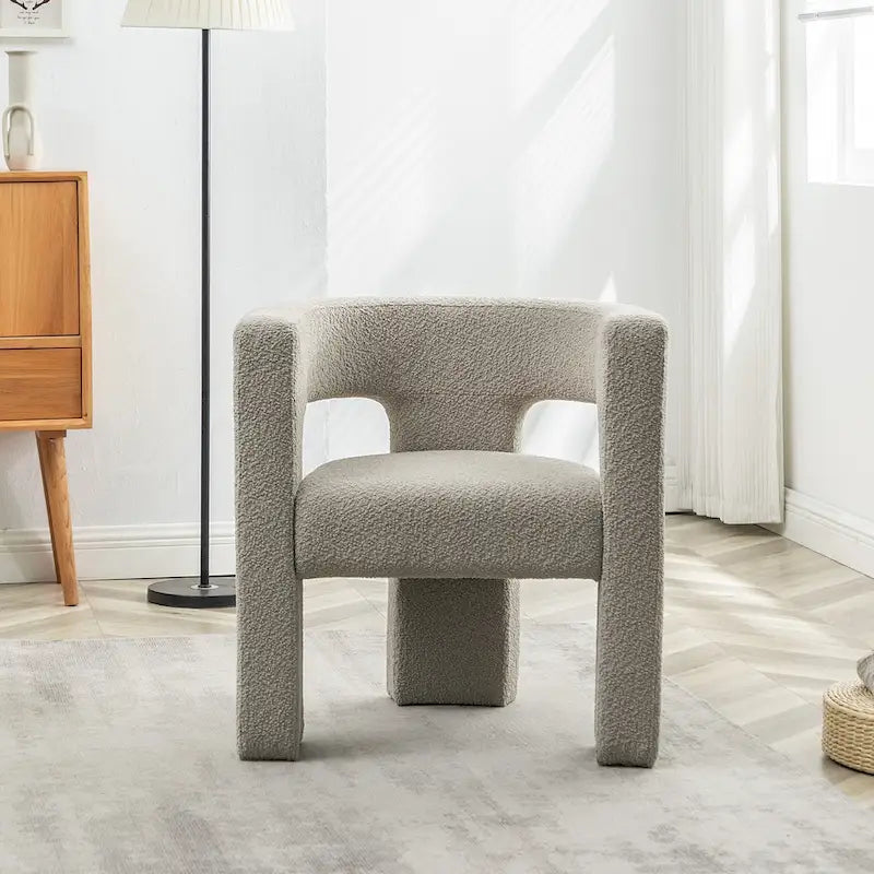 28 Wide Boucle Upholstered Square Armchair