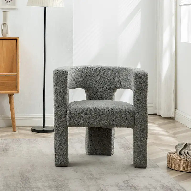 28 Wide Boucle Upholstered Square Armchair