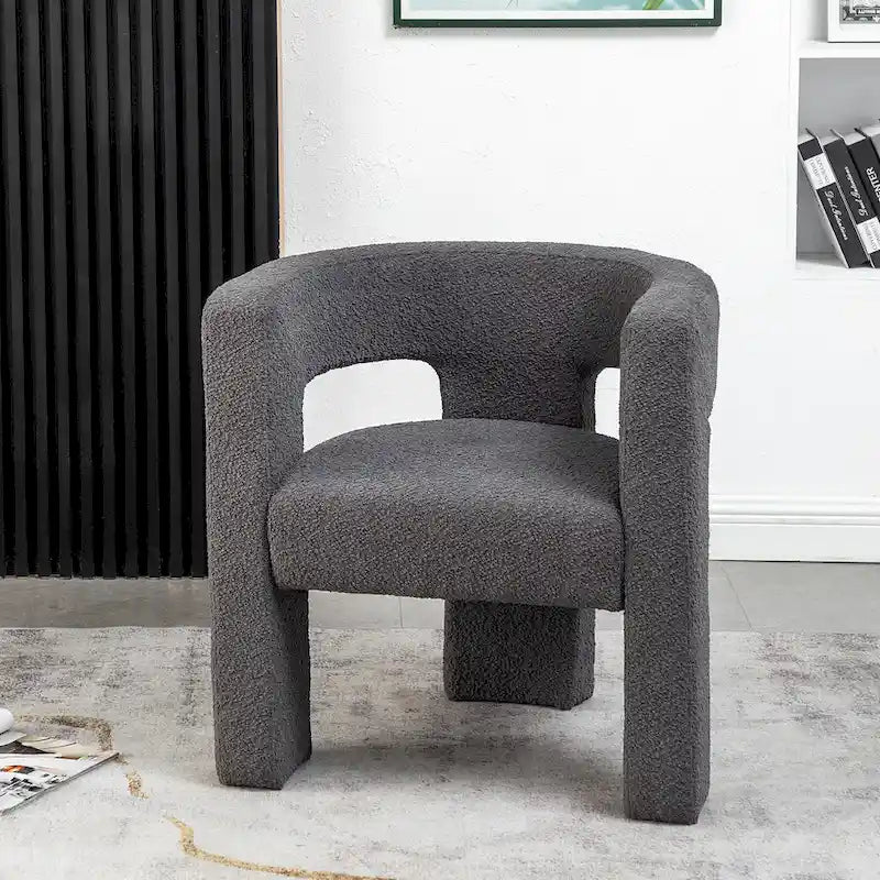 28 Wide Boucle Upholstered Square Armchair