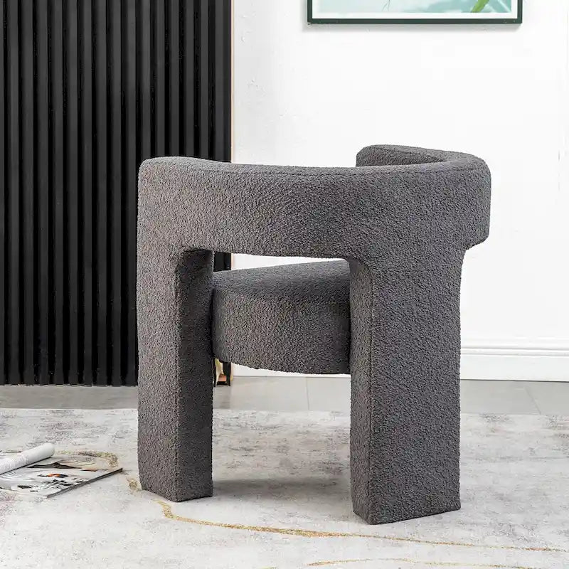 28 Wide Boucle Upholstered Square Armchair