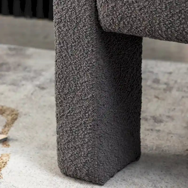 28 Wide Boucle Upholstered Square Armchair