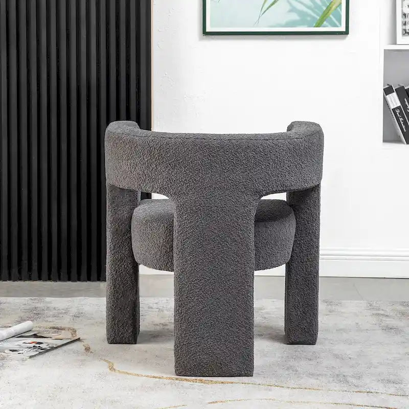 28 Wide Boucle Upholstered Square Armchair