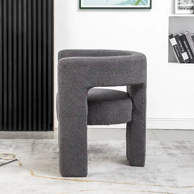 28 Wide Boucle Upholstered Square Armchair