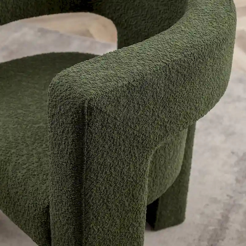 28 Wide Boucle Upholstered Square Armchair
