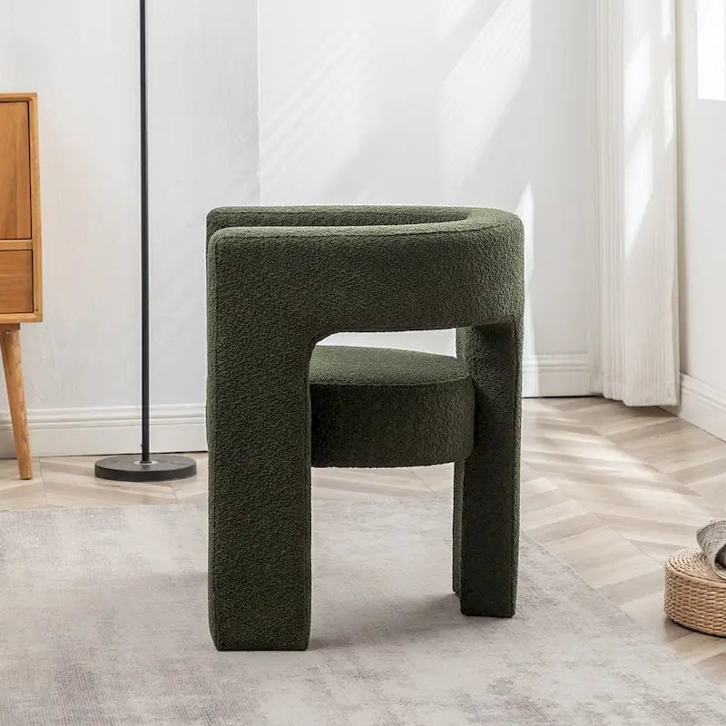 28 Wide Boucle Upholstered Square Armchair