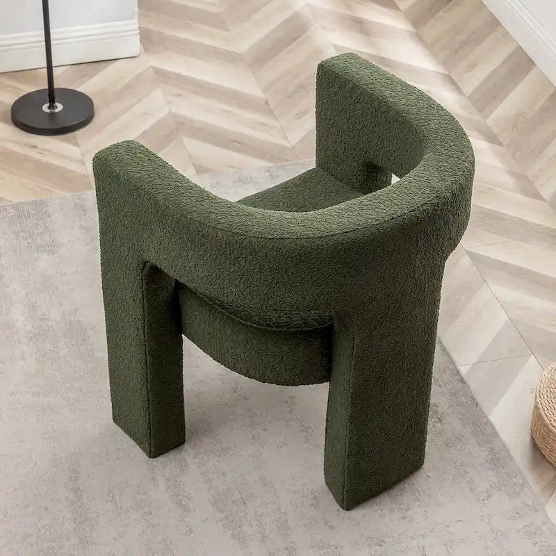 28 Wide Boucle Upholstered Square Armchair