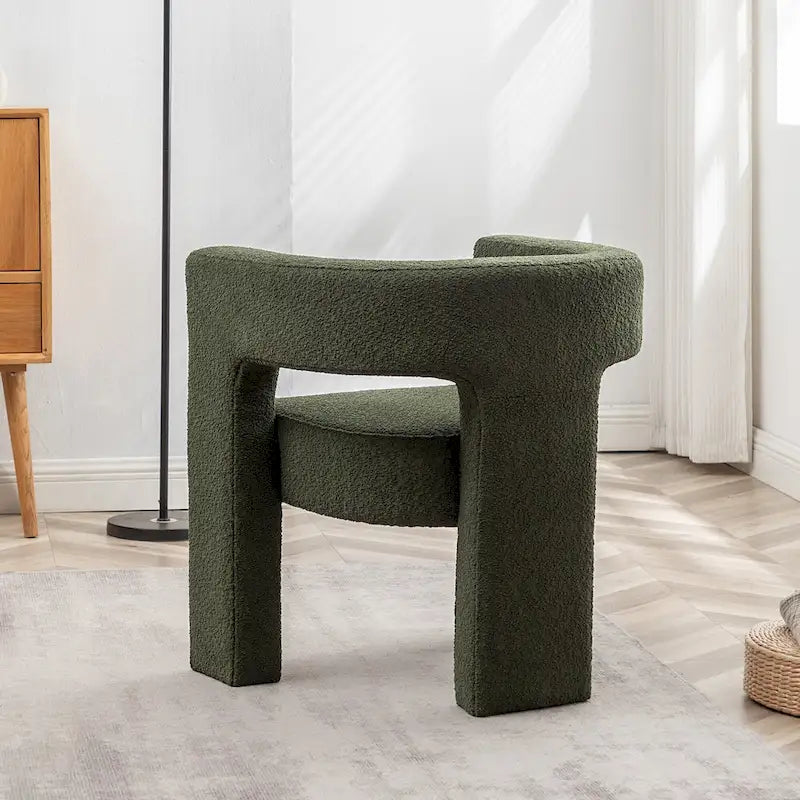 28 Wide Boucle Upholstered Square Armchair