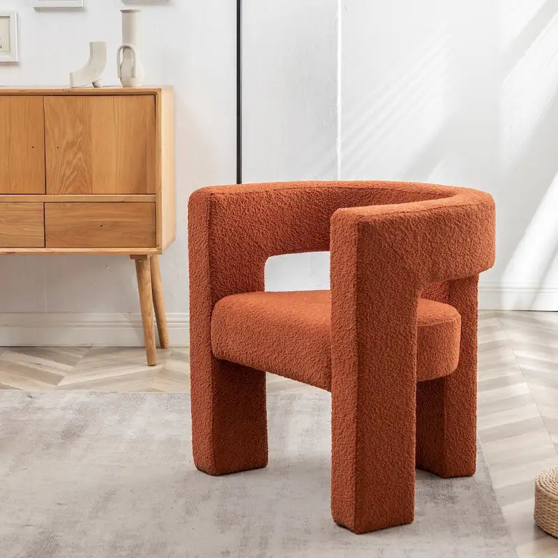 28 Wide Boucle Upholstered Square Armchair