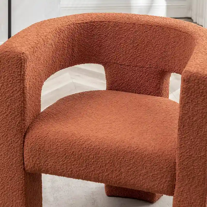 28 Wide Boucle Upholstered Square Armchair