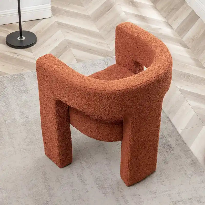 28 Wide Boucle Upholstered Square Armchair