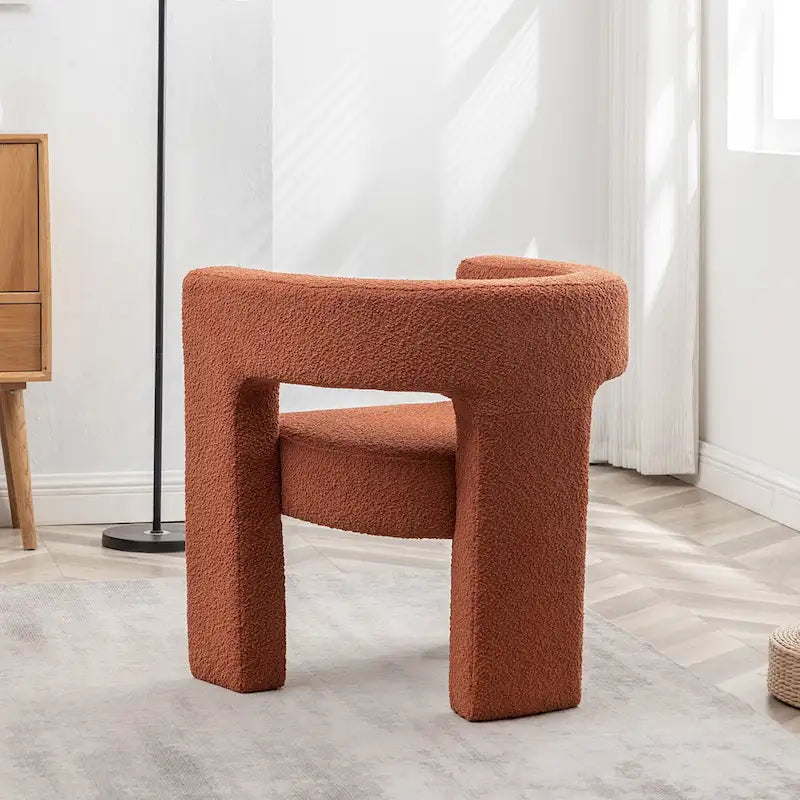 28 Wide Boucle Upholstered Square Armchair
