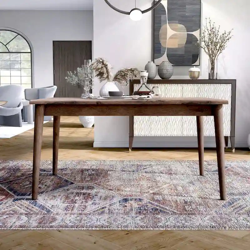 Midcentury Modern Brown 59-inch Dining Table