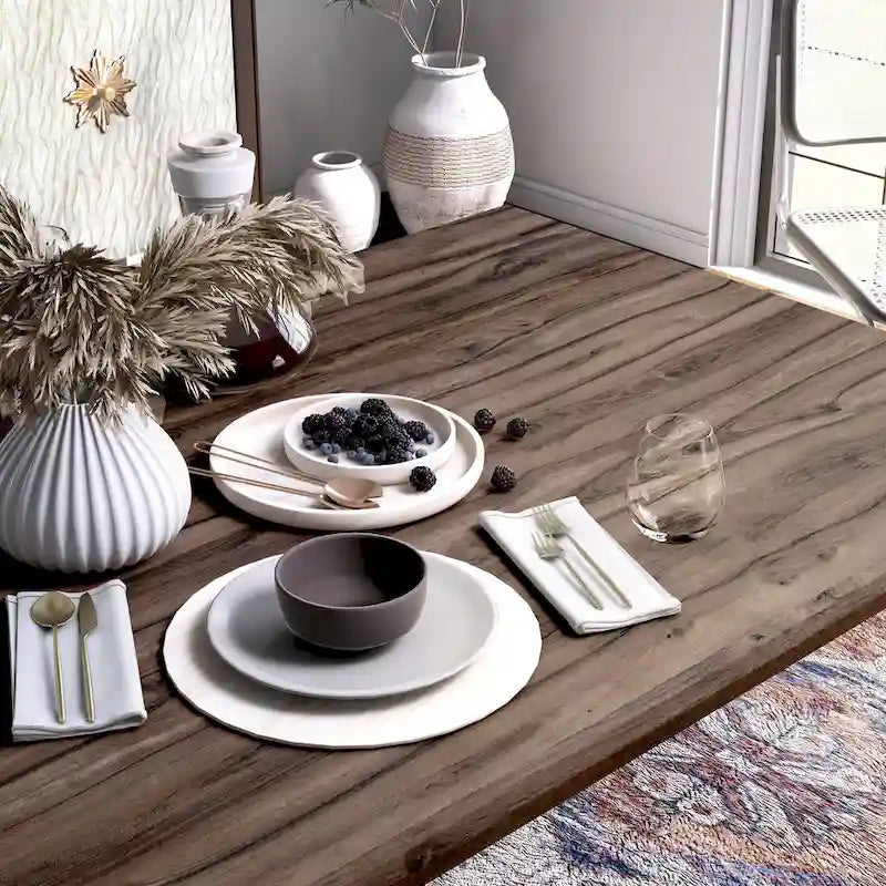 Midcentury Modern Brown 59-inch Dining Table