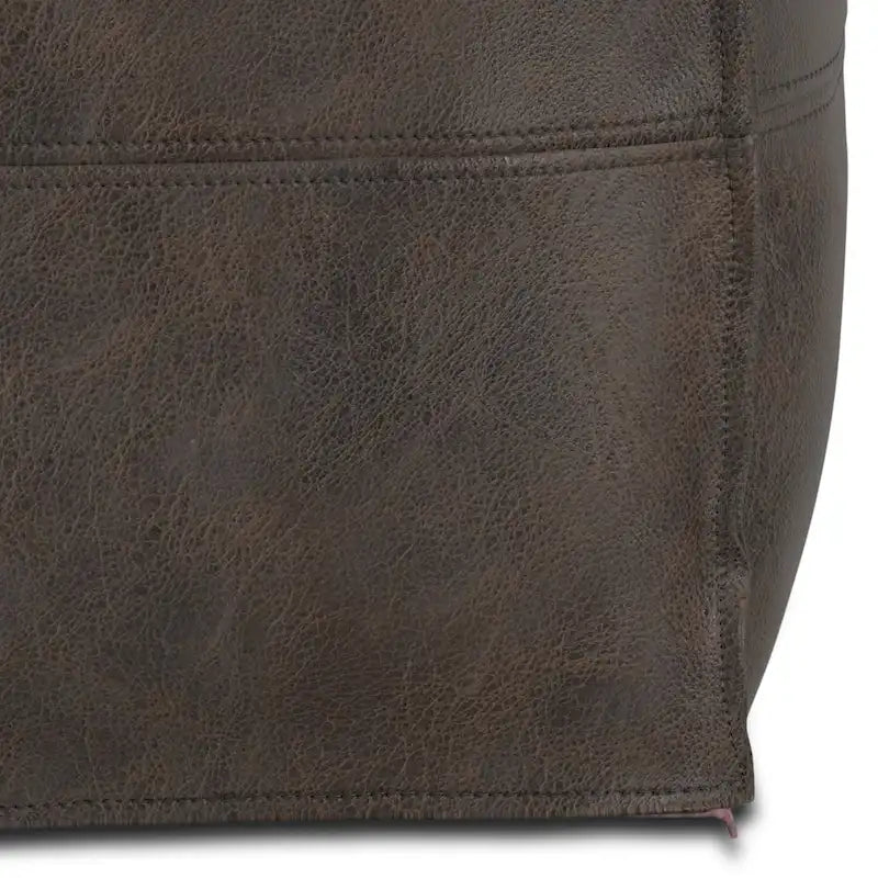 Boho Square Pouf in Leather